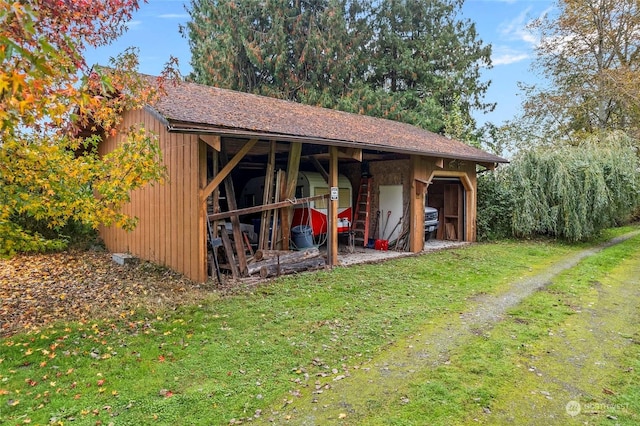 view of horse barn