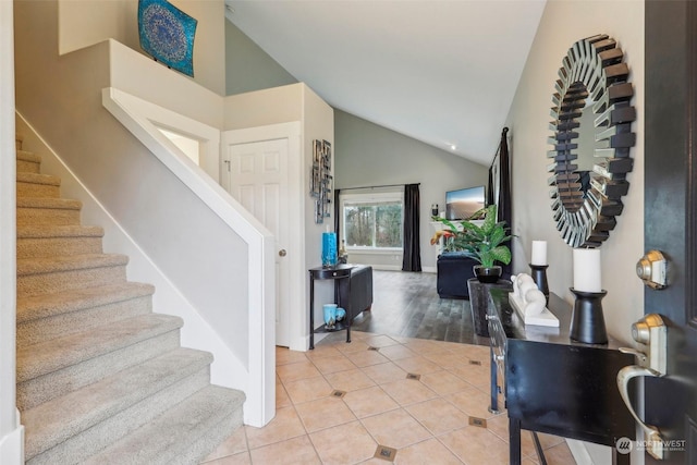 view of tiled foyer