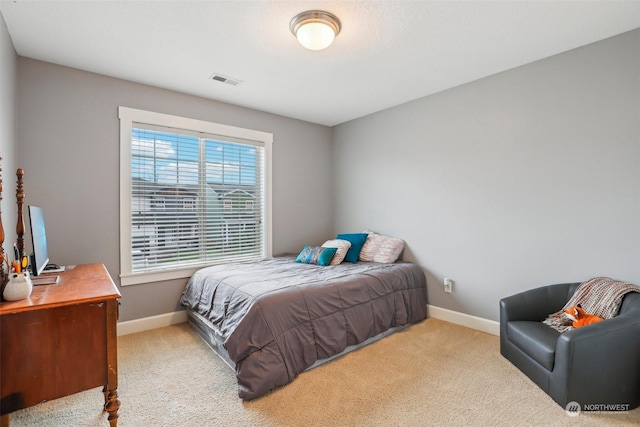 view of carpeted bedroom