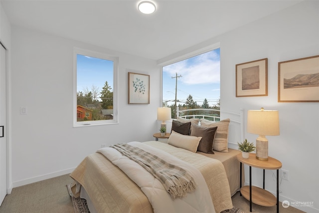 view of carpeted bedroom