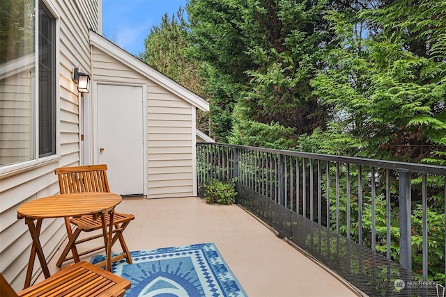 exterior space with a balcony