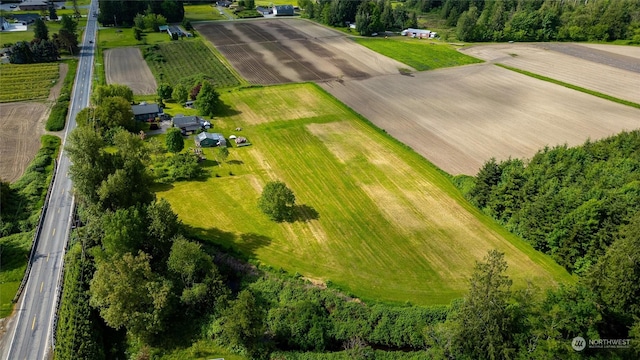 drone / aerial view featuring a rural view