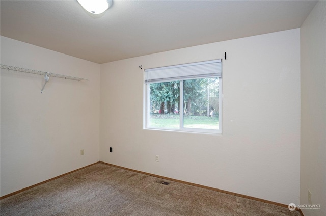 view of carpeted empty room