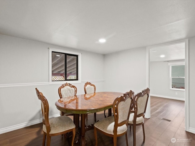 view of dining area