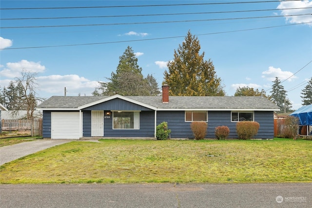 ranch-style house with a front yard