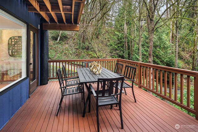 view of wooden terrace