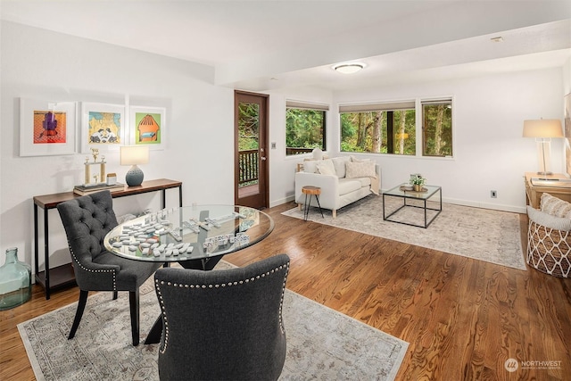 interior space featuring hardwood / wood-style floors