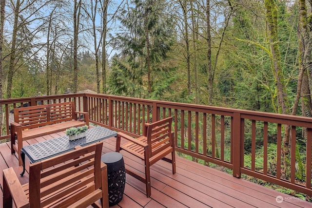 view of wooden terrace