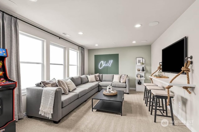 view of carpeted living room