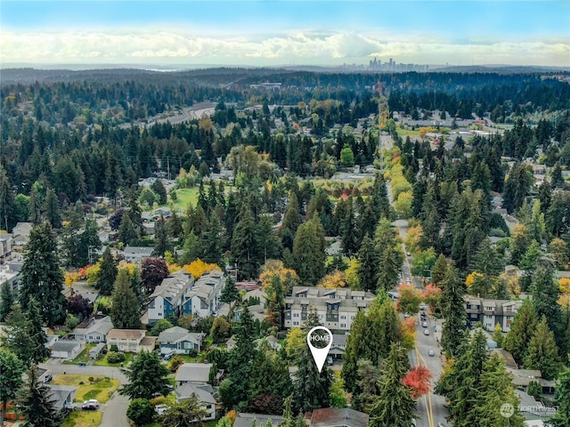 drone / aerial view featuring a residential view