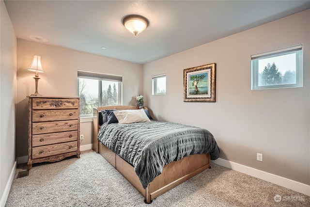 bedroom with carpet floors