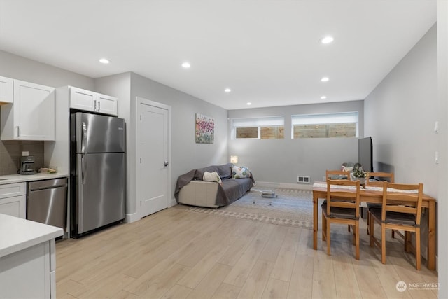 interior space featuring light hardwood / wood-style flooring