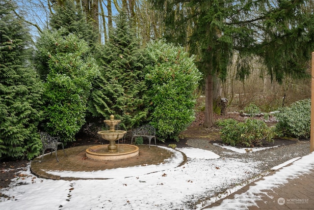 view of snowy yard