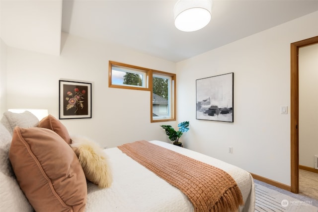 view of carpeted bedroom