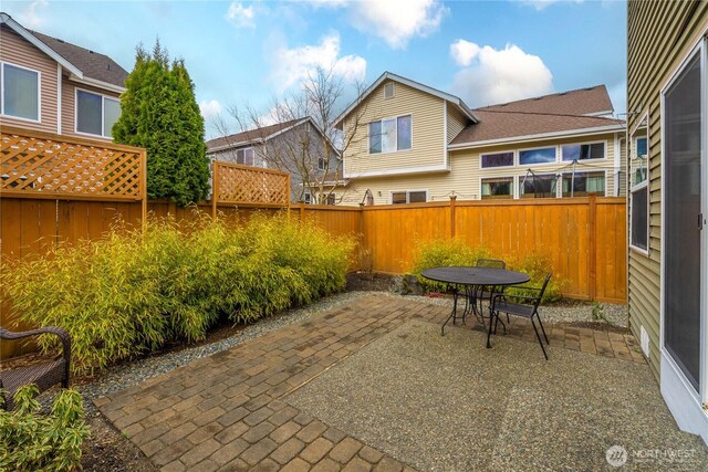 view of patio / terrace with a fenced backyard