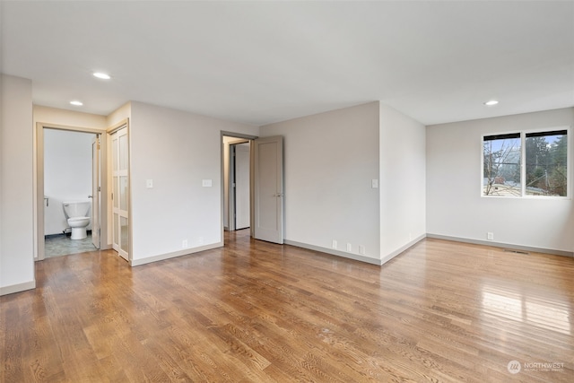 empty room featuring light hardwood / wood-style flooring