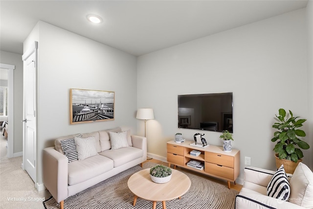 view of carpeted living room