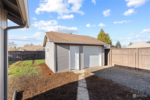 view of outdoor structure featuring a garage