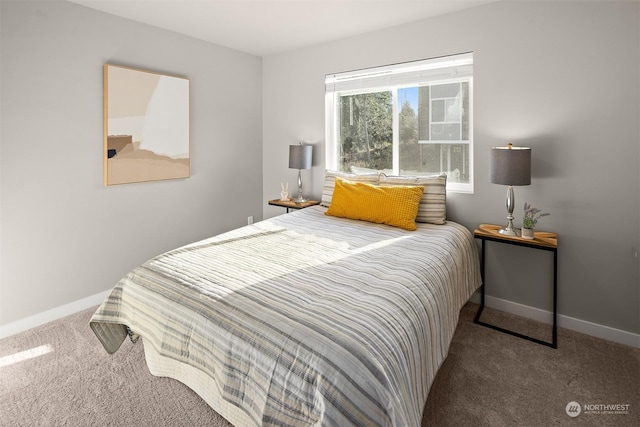 view of carpeted bedroom