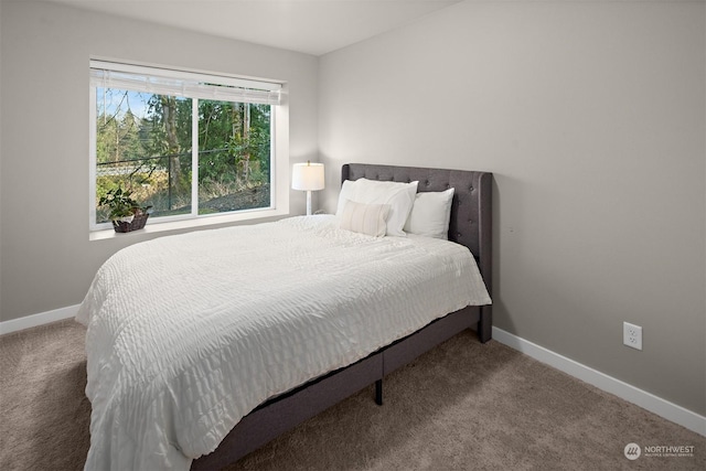 bedroom with carpet