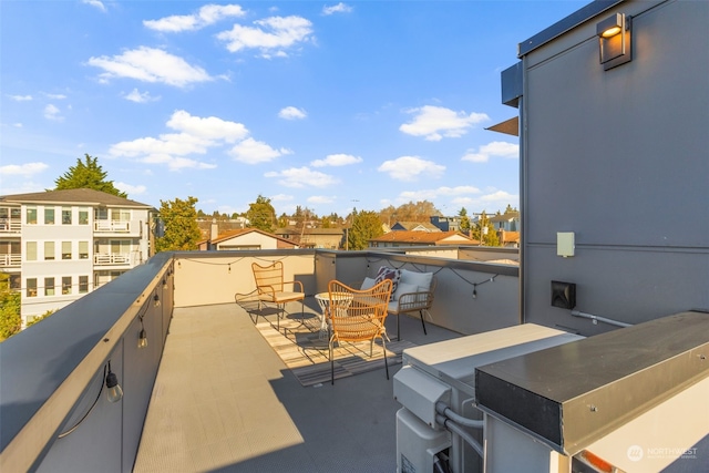 view of patio with a balcony