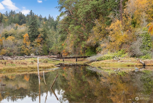 view of nature with a water view