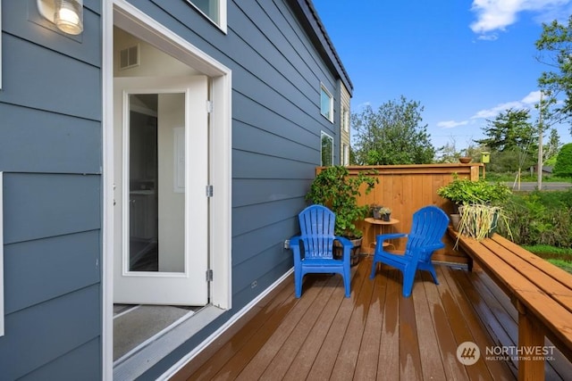 view of wooden deck