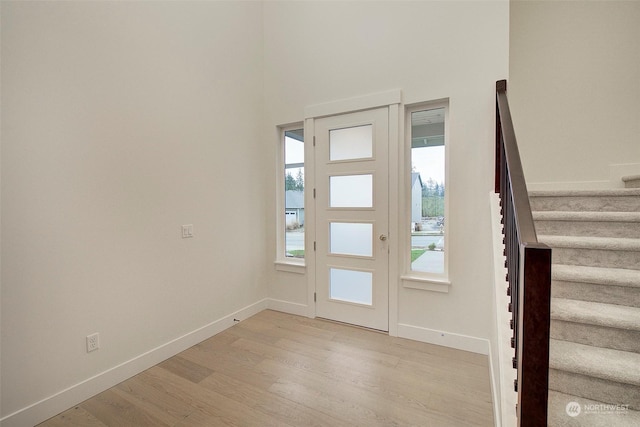 entryway featuring light hardwood / wood-style floors