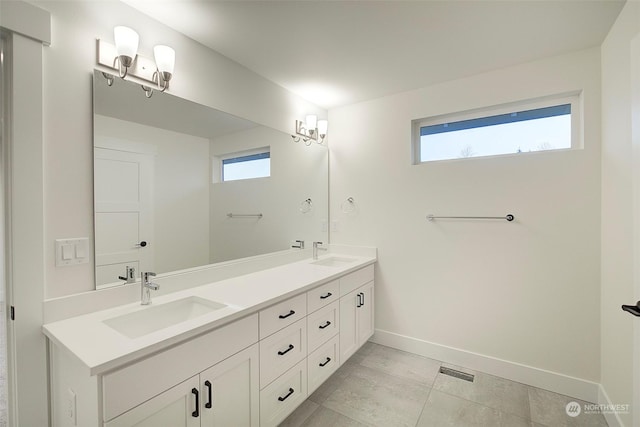 bathroom featuring vanity