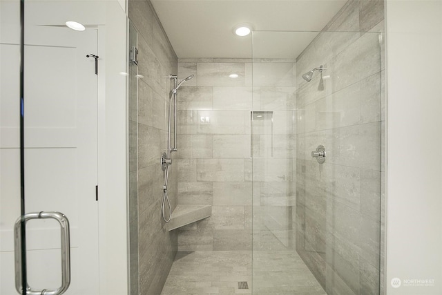 bathroom with walk in shower