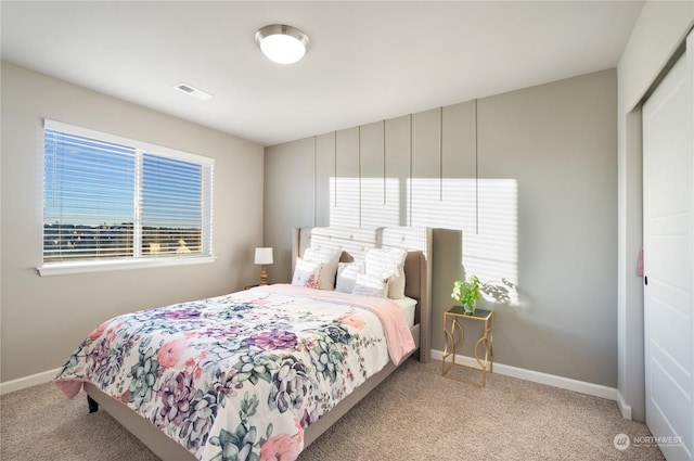 view of carpeted bedroom