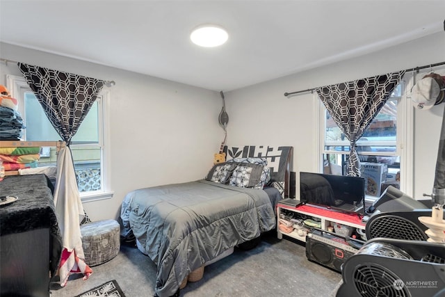 view of carpeted bedroom