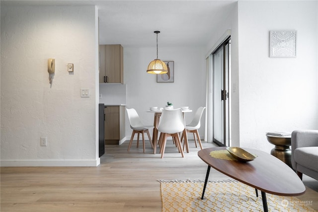 dining area featuring light hardwood / wood-style floors