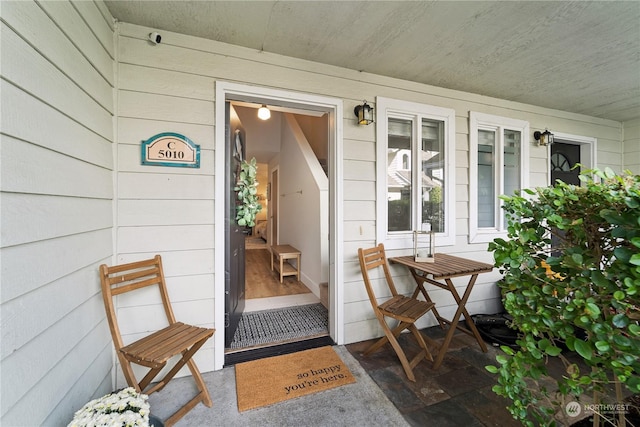 view of doorway to property