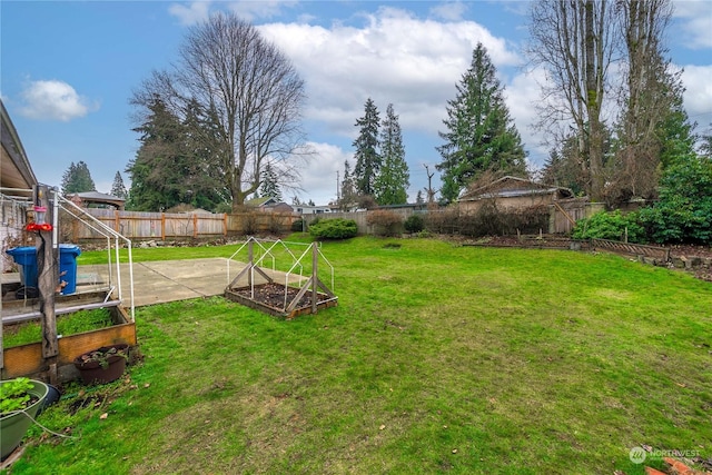 view of yard with a patio