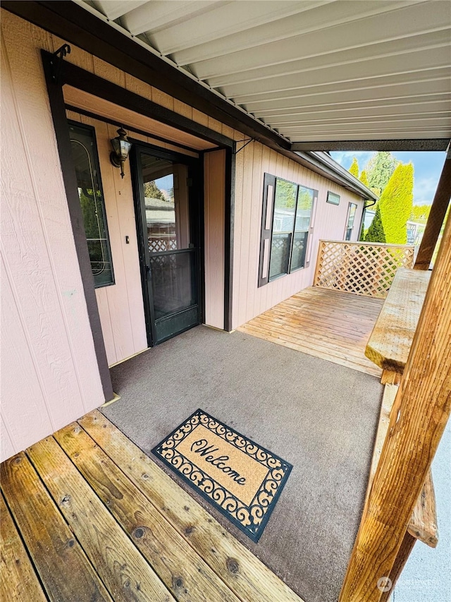 view of patio with a deck