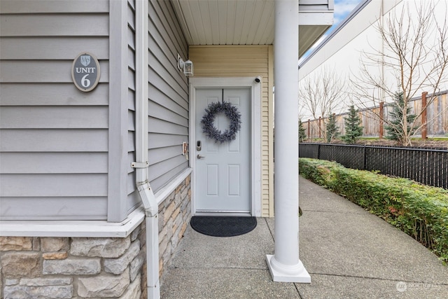 view of entrance to property