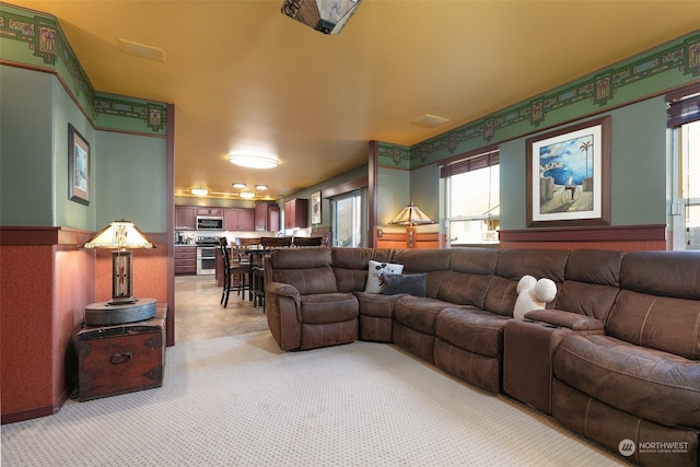 view of carpeted living room