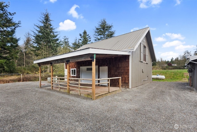 view of horse barn