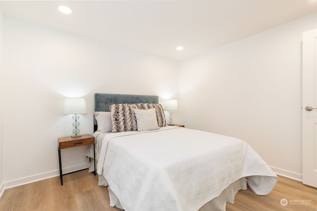 bedroom featuring light hardwood / wood-style flooring