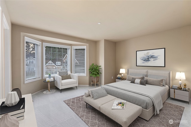 bedroom with carpet floors