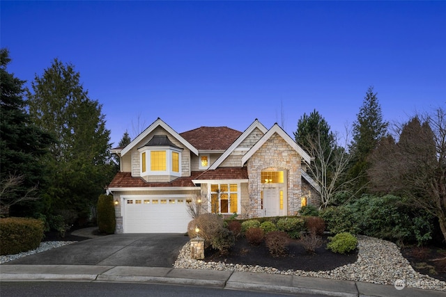 view of front of home featuring a garage