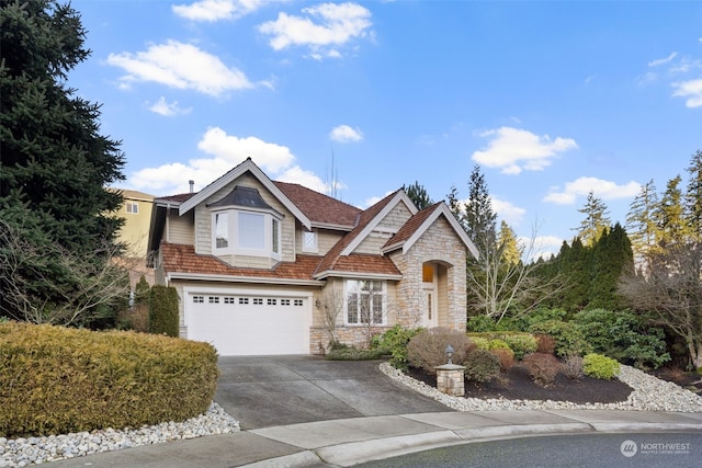 view of front of home featuring a garage