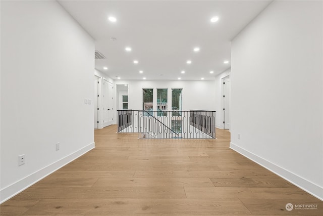 hall featuring light hardwood / wood-style flooring