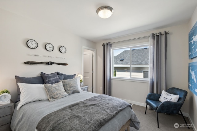 view of carpeted bedroom