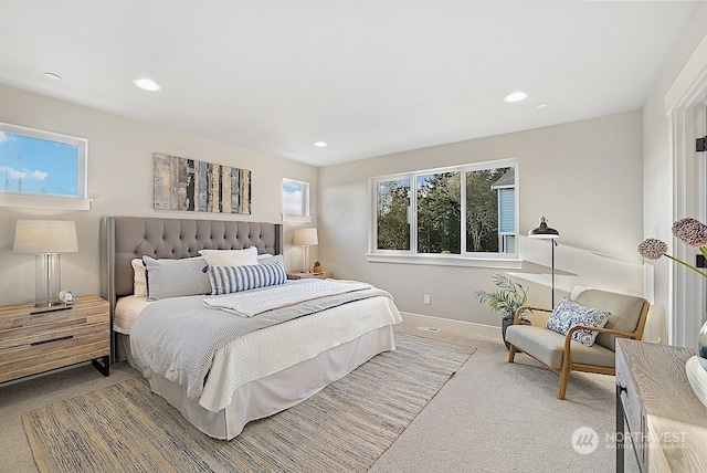 view of carpeted bedroom