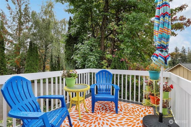 view of wooden terrace