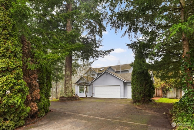 view of front of house featuring a garage