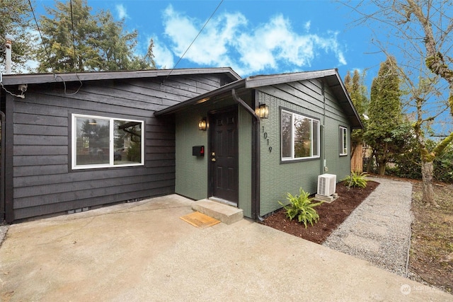 view of front of home with a patio