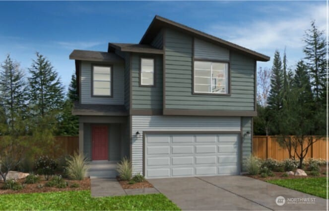 10412 6th Pl SE Unit 23, Lake Stevens, WA 98258 - contemporary home with an attached garage and concrete driveway